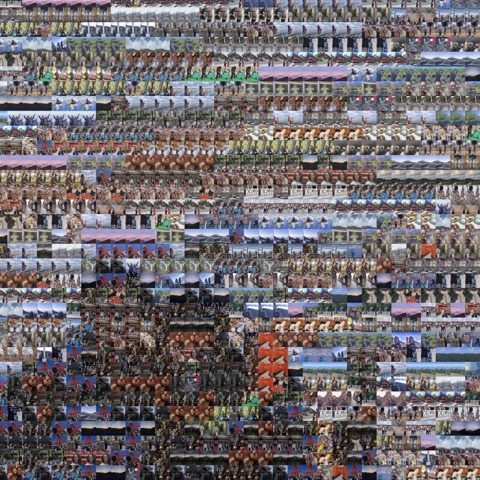 The same mosaic up close, where every tile is an individual photograph